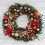 Christmas Tree Balls Red Gold Plastic 1.57 Inch 2