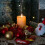 Christmas Tree Balls Red Gold Plastic 1.57 Inch 5