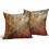 Rust Metal Pillow Covers 18x18 Brown Gold Rusty Copper 2