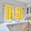 Yellow Kitchen Curtains Set of 2 36 Inch Modern White 6