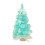 Blue tabletop Christmas tree 17-inch artificial with 2