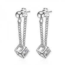925 Sterling Silver Stud Earrings Cubic Zirconia Women