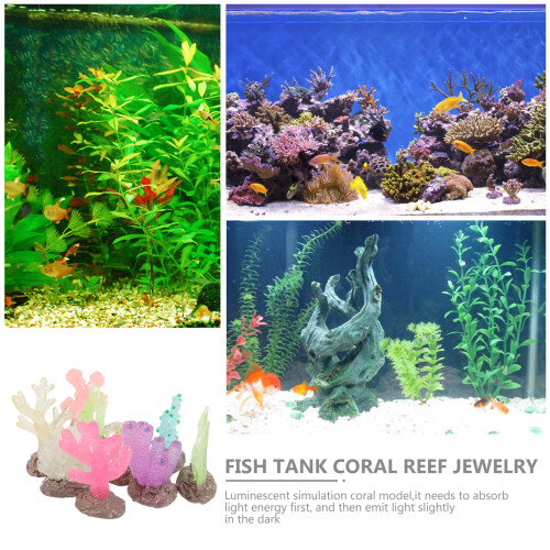 Aquarium Decorations Dark Coral 9-Piece Set 2
