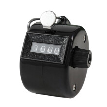 Dual Clicker Golf Tally Counter 4-Digit Black Compact