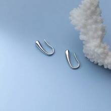 925 Sterling Silver Twist Bow Tie Huggie Earrings