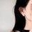 Pink Crystal Love Earrings Sterling Silver Small 4