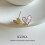 Pink Crystal Love Earrings Sterling Silver Small 3
