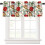 Red Christmas Snowflake Kitchen Valance 54x18 Inch 1 Panel 1