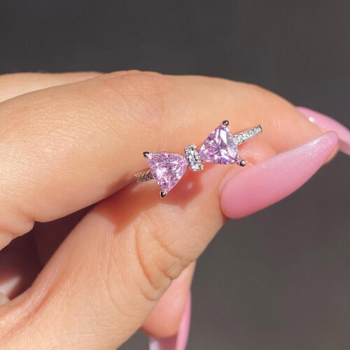 Sterling Silver Butterfly CZ Thumb Ring for Women 1
