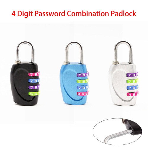 4-Digit Combination Padlock Blue 2-Pack 1
