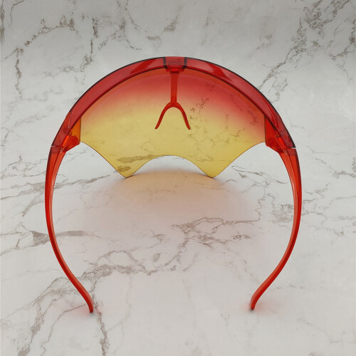 Unisex Shield Visor Sunglasses Clear Large Frame Outdoor 2