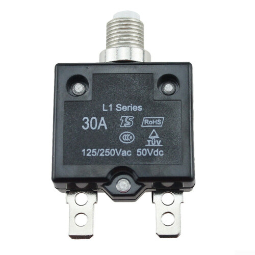 Resettable Circuit Breaker Panel 30A Overload Protection