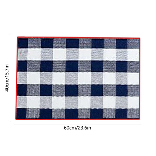 Fall Plaid Rug 24x16 inches Orange White Buffalo Check 2