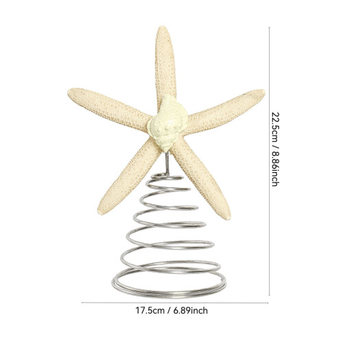 Starfish Tree Topper Iron Spring Base Seahorse Accent 1