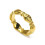Stainless Steel Fish Ring Gold Tone Size 8 3