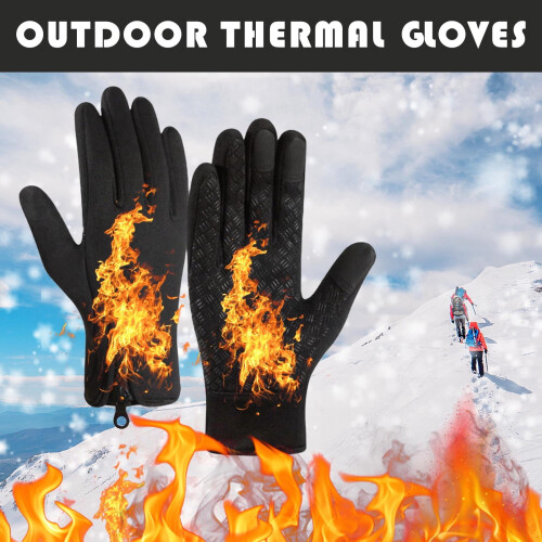Thermal Gloves Waterproof Windproof Touchscreen Compatible