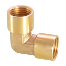 Brass Elbow Connector Threaded Gold 3 Types