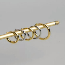 Gold Plated 925 Sterling Silver Hoop Huggie Earrings 12 mm