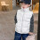 White Kids Sleeveless Down Vest Collared Zip-Up 8