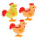 Clockwork Chick Wind-Up Toy Assorted Colors 3 Pcs 6