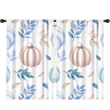 Pumpkin Pattern Thanksgiving Curtains Farmhouse Style 2