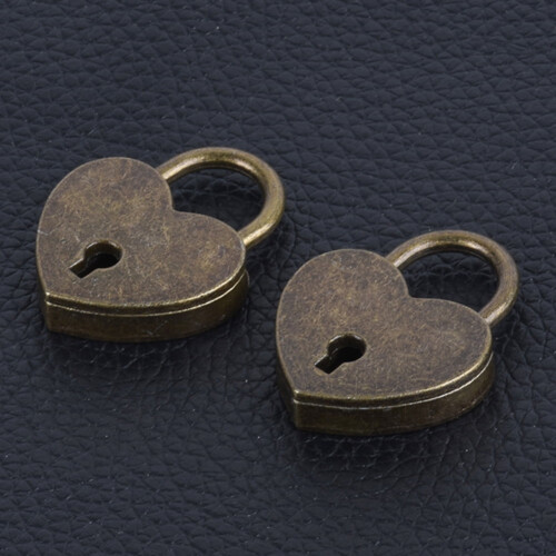 Metal Heart-Shaped Drawer Suitcase Padlock 2