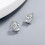 925 Sterling Silver Stud Earrings with Cubic Zirconia for 4