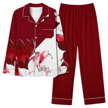 Women's Graphic Print Pajama Set Long Sleeve Top and Ankle