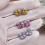 925 Sterling Silver Stud Earrings with Cubic Zirconia 2