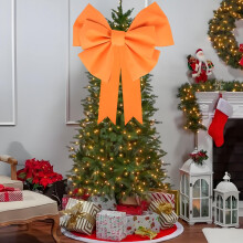 Christmas DIY Bowknot Decoration Kit EVA Material Orange