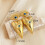 Women's 18K Gold Plated Devil's Eye Stud Earrings 6