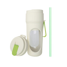 Portable Rechargeable Mini Blender 10.14 oz with Two Lids