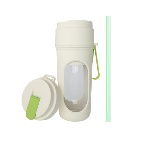 Portable Rechargeable Mini Blender 10.14 oz with Two Lids