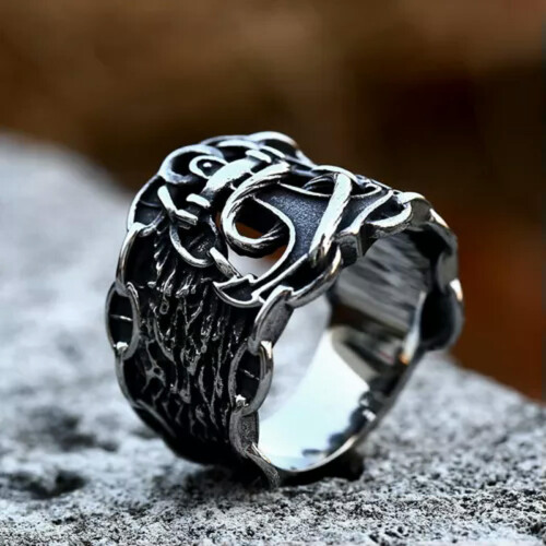 Gothic Ship Cable Chain Anchor Ring Stainless Steel Men's 1