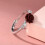Women's 925 Sterling Silver Peony Thumb Ring with Cubic 5