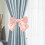 Bow Curtain Tiebacks Clip Elegant No-Drill Holdbacks 2 pcs 6