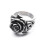 Stainless Steel Antique Silver Rose Wedding Ring Size 8 4