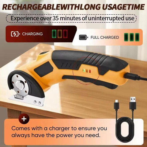 Cordless Electric Box Cutter Alloy Steel ABS Plastic with 1