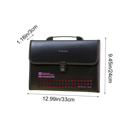 Accordion File Folder Organizer A4/FC 12 Pockets Durable 2
