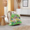 Easter Flannel Throw Blanket Green Bunny Eggs Pattern 4