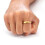 Stainless Steel Arc Ring Gold 4MM Size 7 2