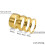 Stainless Steel Arc Ring Gold 4MM Size 7 3