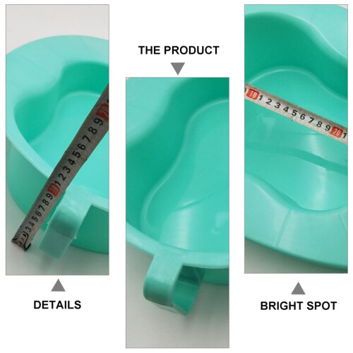 Supvox Bedpan Urinal Wide Seat Green Plastic 1 Pack 1