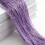 Purple Beaded Curtain Polyester 100 x 200 cm with Silver 6