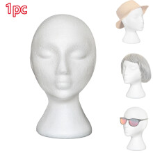 Wig Display Stand White Foam Mannequin Head 1 Pack