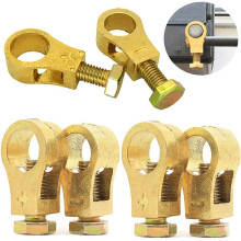 Pure Copper Battery Clips 5-Pair Terminal Connectors Kit