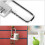 Long Shackle Digital Combination Padlock Zinc Alloy Black 6