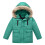 Kids Puffer Jacket Hooded Zip-Up Solid Green 130cm 2