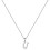 Sterling Silver Initial Pendant Necklace with Figaro Chain 1