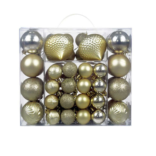 Christmas Tree Ornaments Set Shatterproof 48PCS Star Topper 1